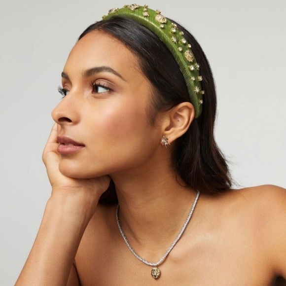 Lele Sadoughi Zodiac Leo Alice Headband Peridot Green NWT - Picture 4 of 7